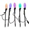 Kurt Adler UL 20-Light Warm Dual Color LED Jumbo C9 Bulb Yard Stakes, 10-Piece Set